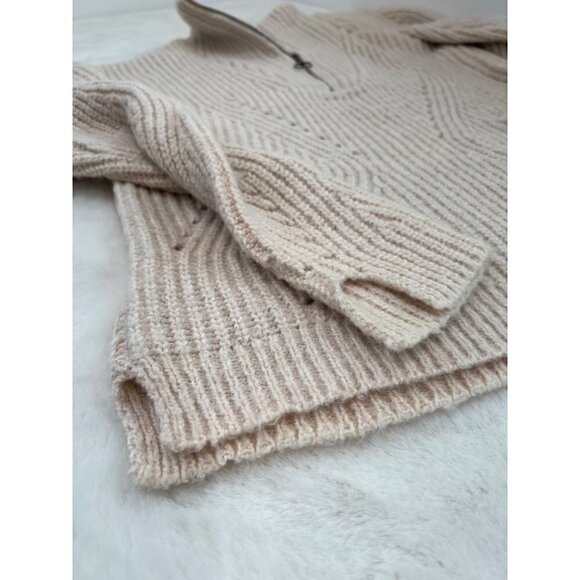 NWOT LINE Size M Label Georgia Half Zip Sweater Beige MSRP $345 - Picture 9 of 11